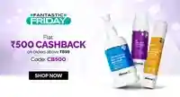  The Derma Co Fantastic Friday -Flat â‚¹500 CB on All Order Above â‚¹899